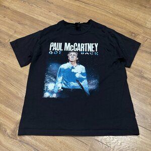 Paul Mccartney Get Back 2025 Tour Merch Black Short Sleeve Shirt